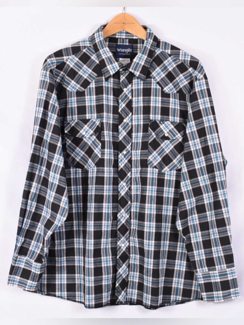 Wrangler Plaid Pearl Snap Western Shirt XXL